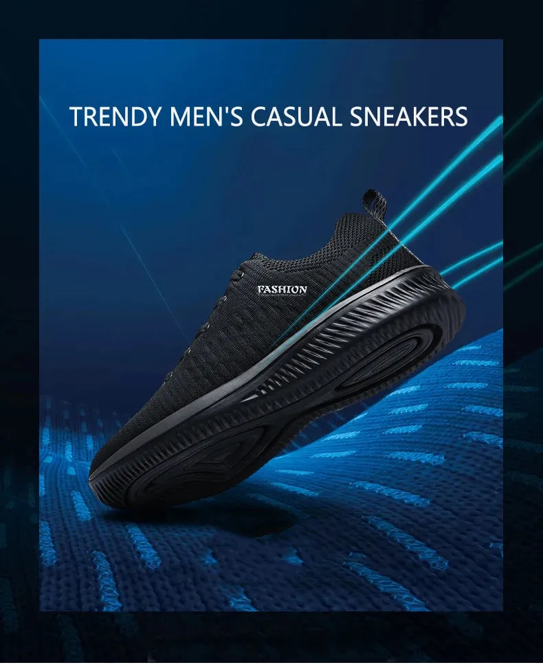 Running Sneakers - Lightweight Athletic Shoes, Classic Mesh, Breathable Lace-up Outdoor Walking Shoes, Male Tennis Shoes