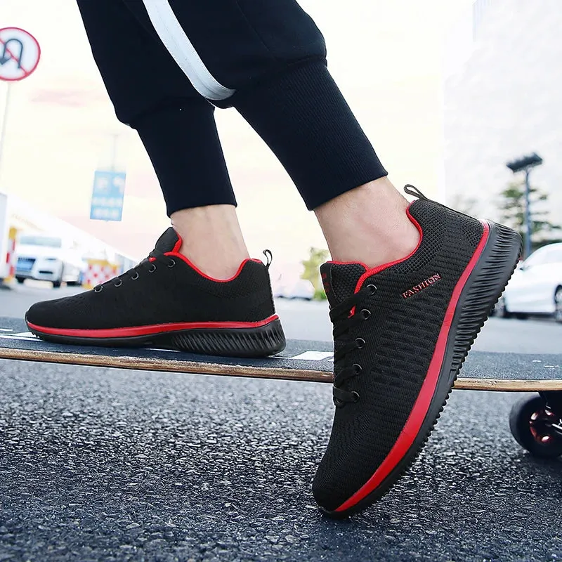 Running Sneakers - Lightweight Athletic Shoes, Classic Mesh, Breathable Lace-up Outdoor Walking Shoes, Male Tennis Shoes