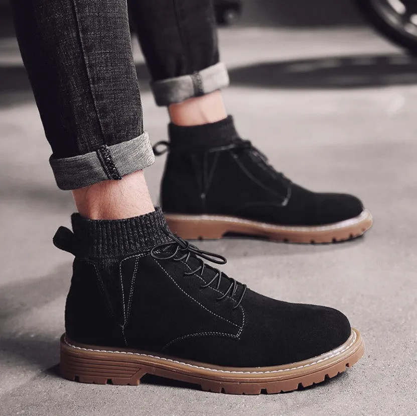 Snow gear sutures cotton men shoes and fleece