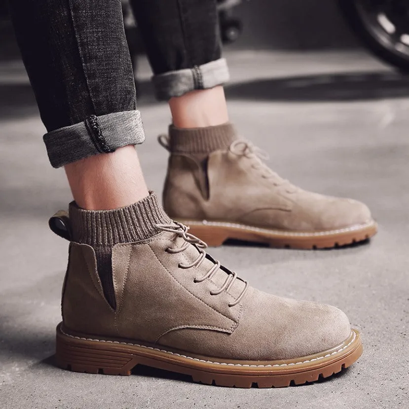 Snow gear sutures cotton men shoes and fleece