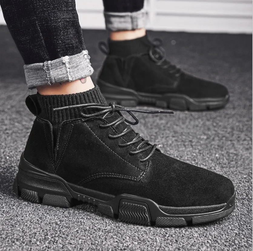 Snow gear sutures cotton men shoes and fleece