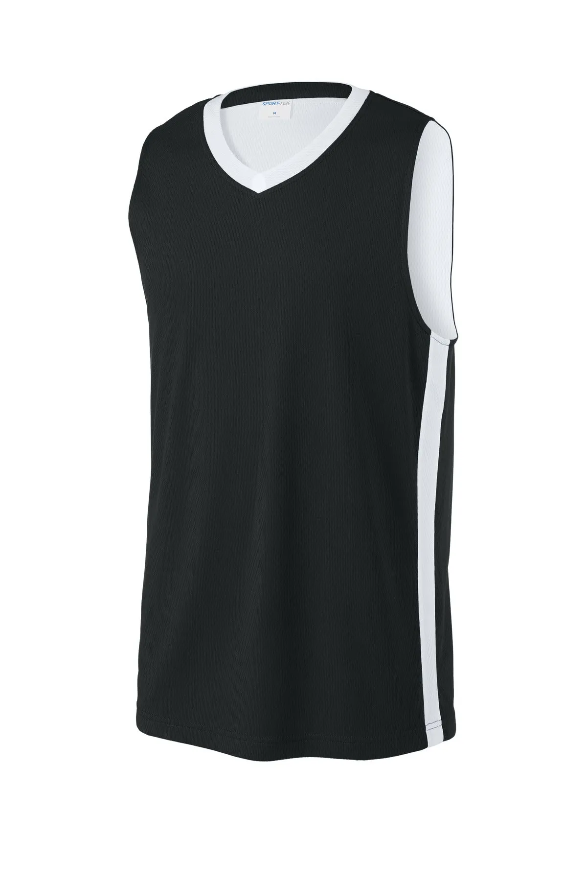 Sport-Tek Rival Basketball Rev Jersey ST900 Black/ White