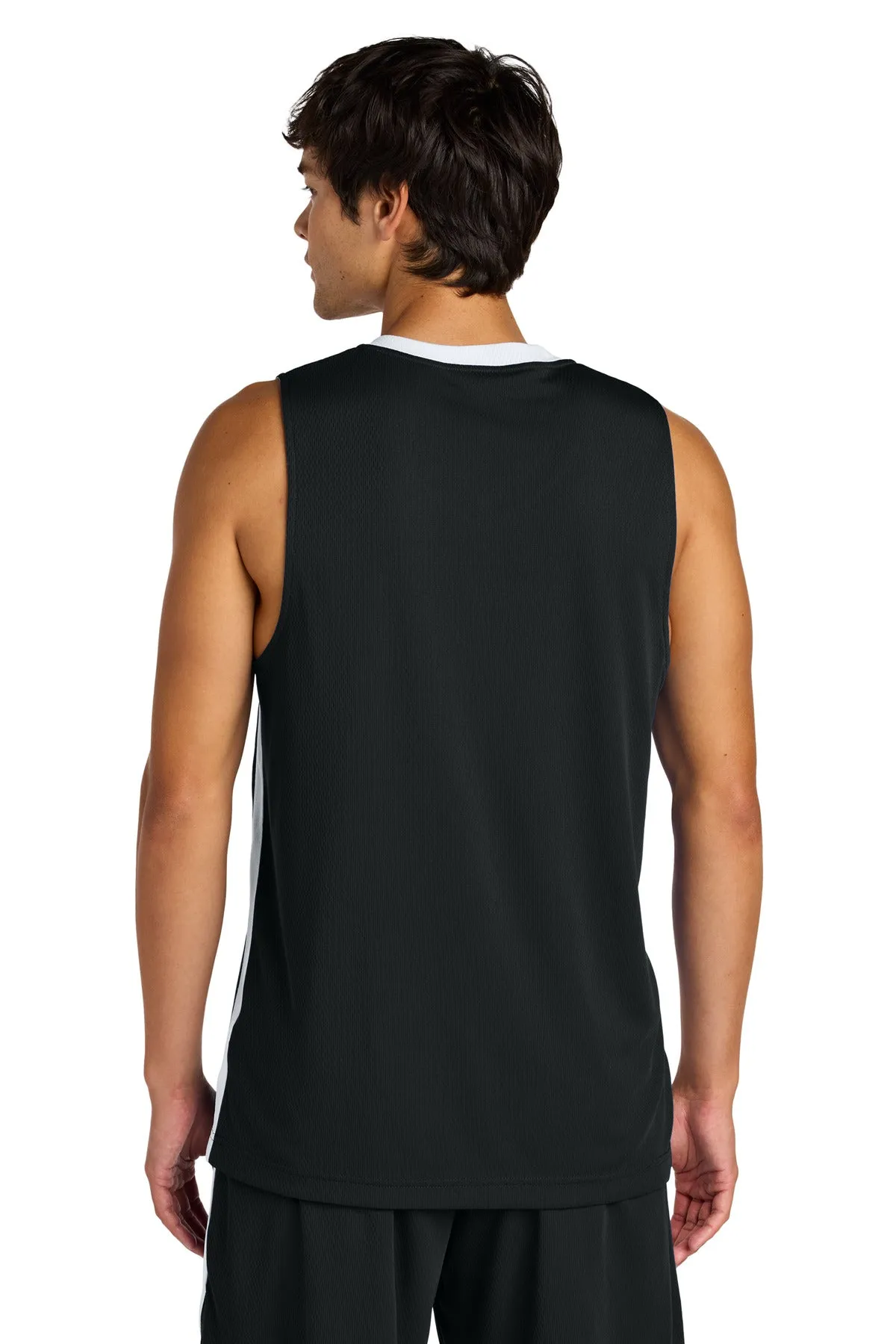 Sport-Tek Rival Basketball Rev Jersey ST900 Black/ White