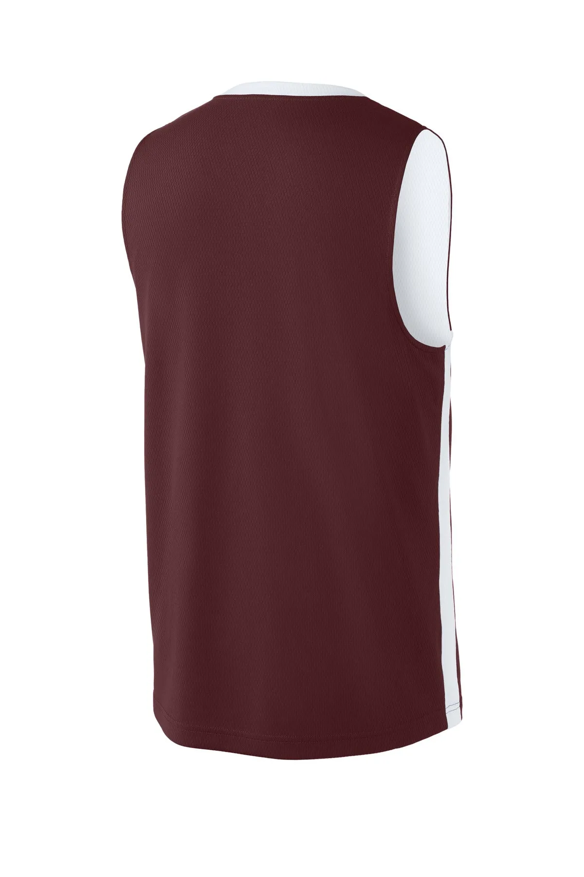 Sport-Tek Rival Basketball Rev Jersey ST900 Maroon/ White