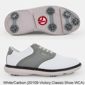 Straight Down Victory Classic Golf Shoes 9.0 White/Carbon (20109-Victory Cla