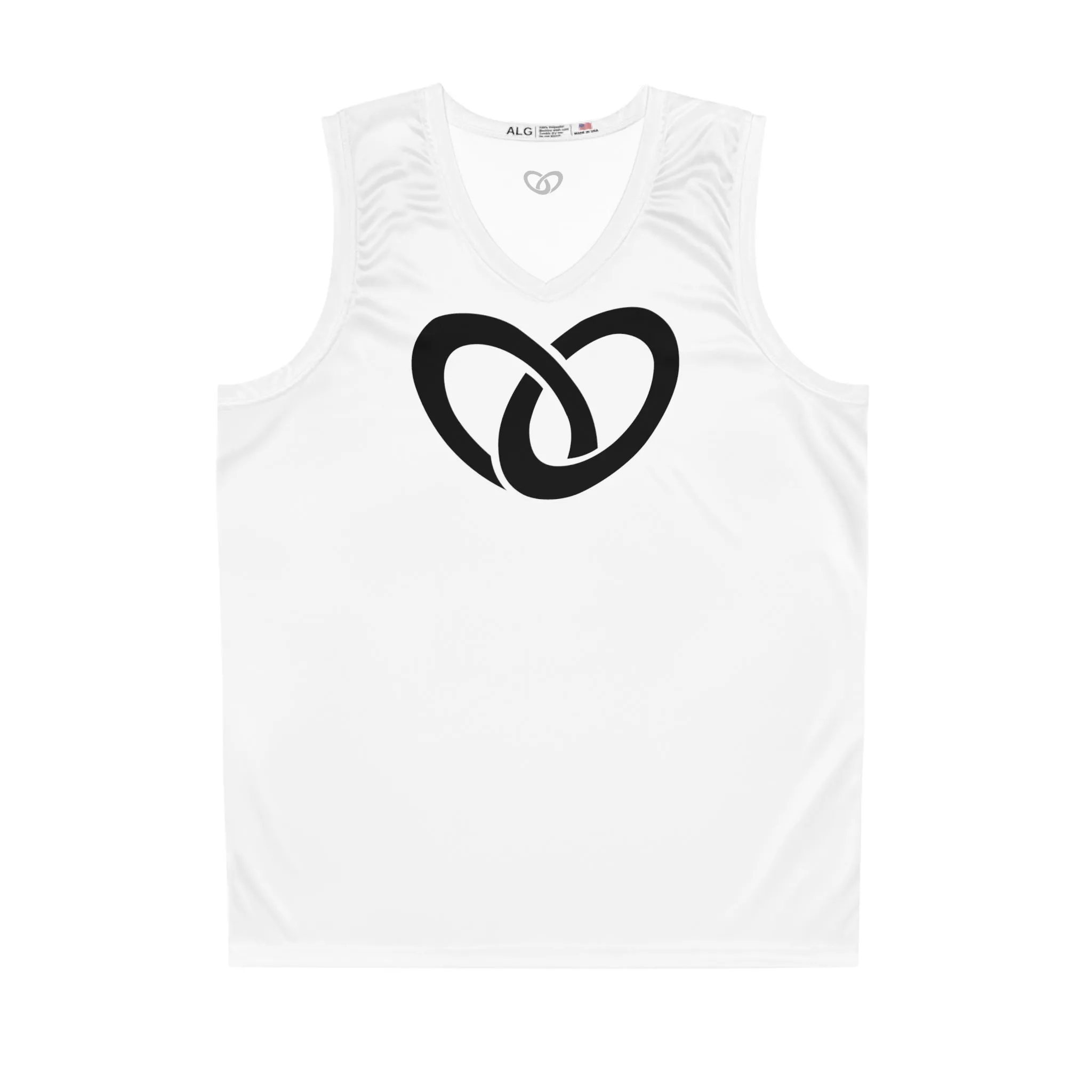 Unity Rings Basketball Jersey - White