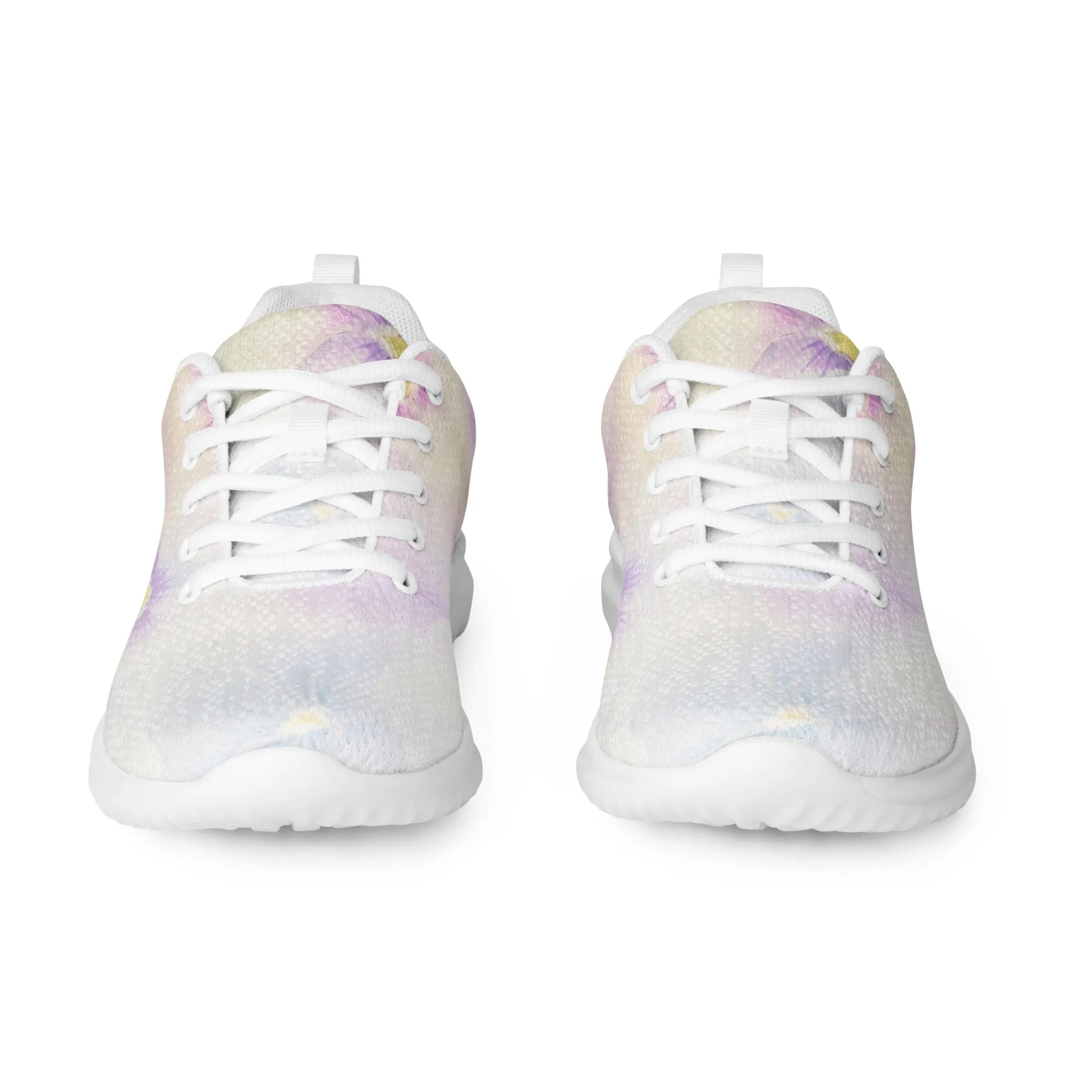 Women’s athletic shoes | Violet Flowers Background | print your demand