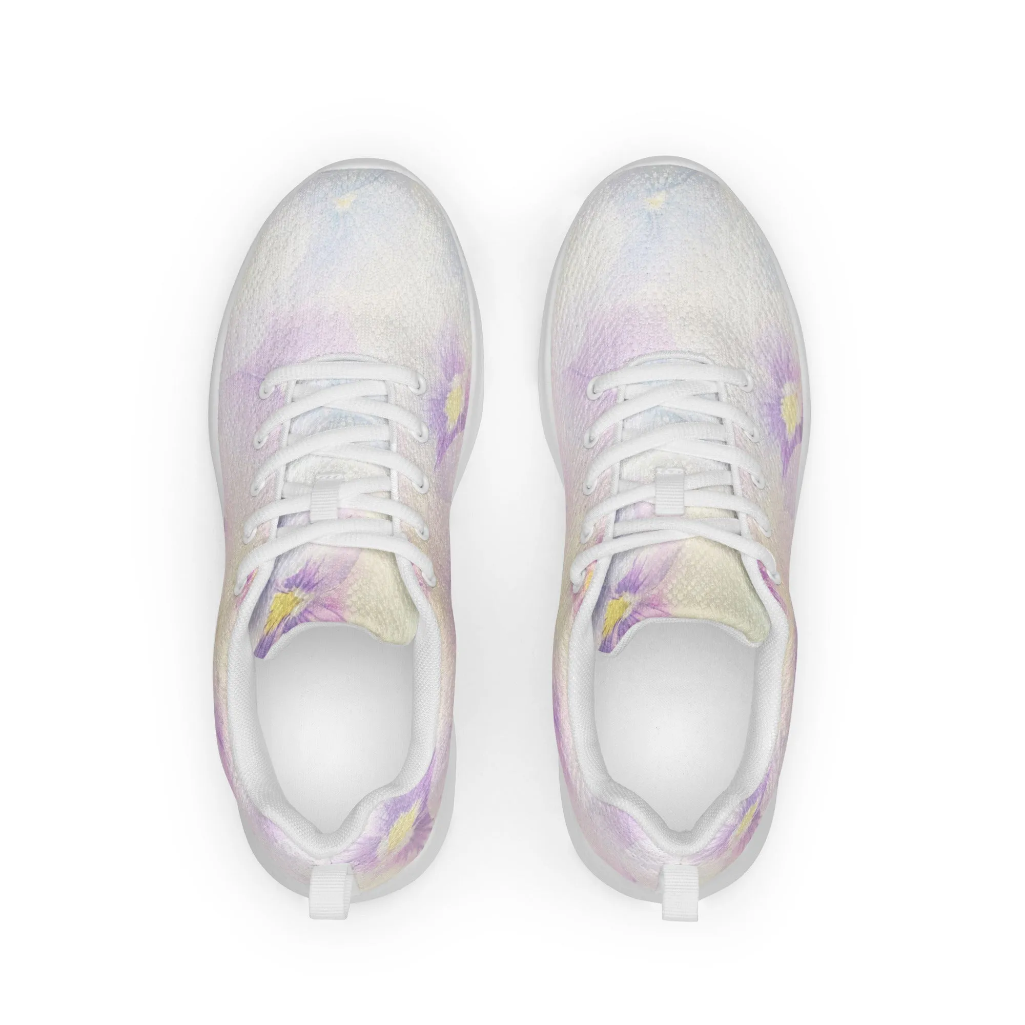 Women’s athletic shoes | Violet Flowers Background | print your demand