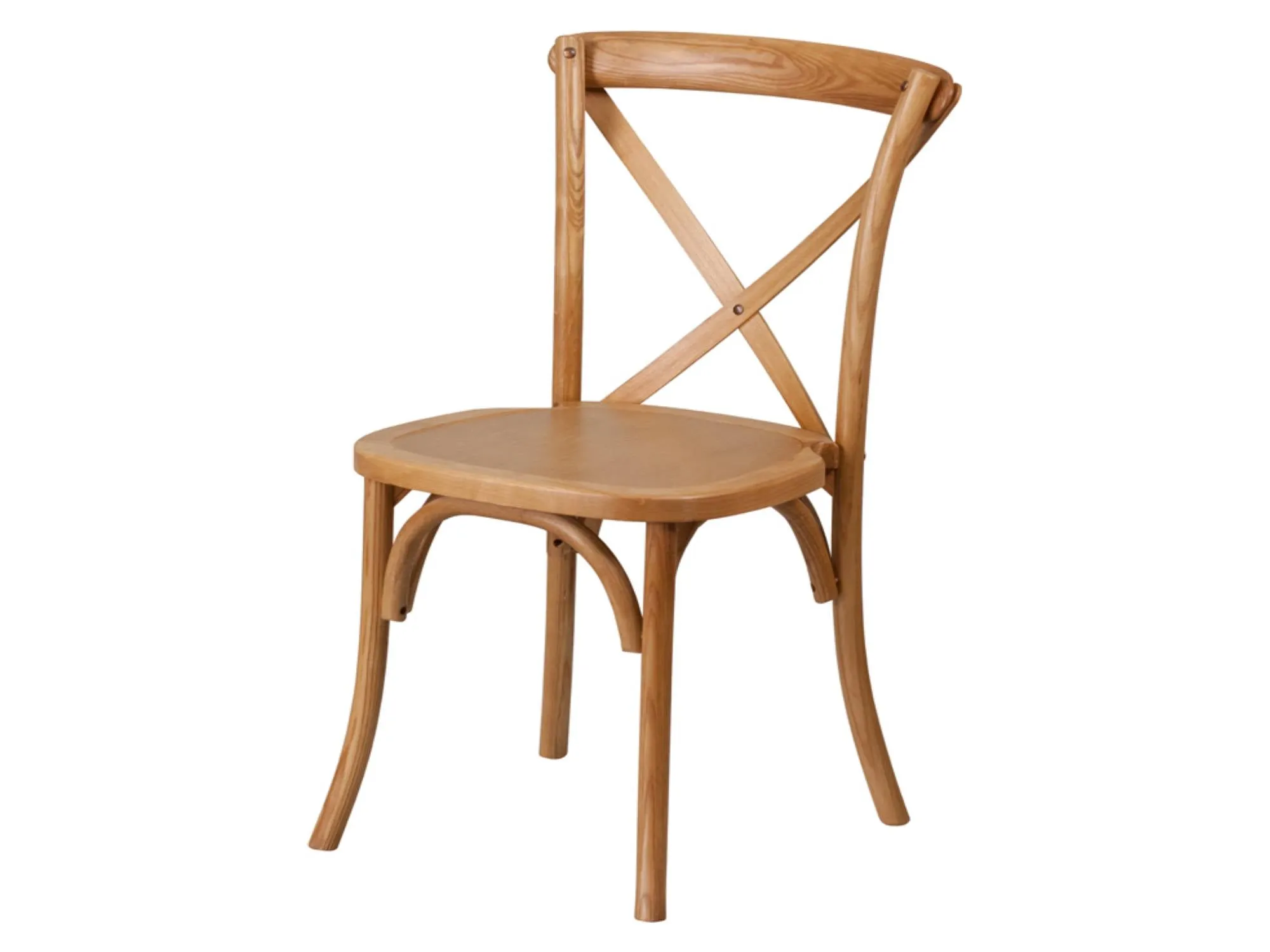 WOOD CROSS BACK CHAIR - OAK WOOD